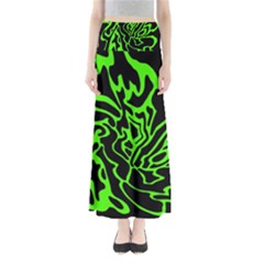 Green And Black Maxi Skirts by Valentinaart