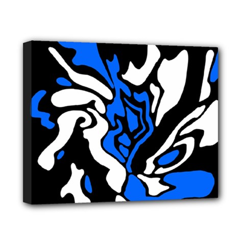 Blue, black and white decor Canvas 10  x 8 