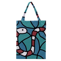 Red Snake Classic Tote Bag by Valentinaart