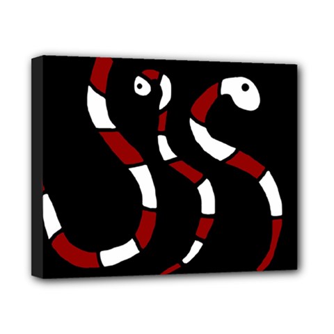 Red Snakes Canvas 10  X 8  by Valentinaart