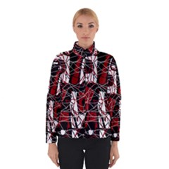 Red Black And White Abstract High Art Winterwear