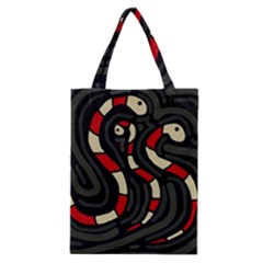 Red Snakes Classic Tote Bag by Valentinaart