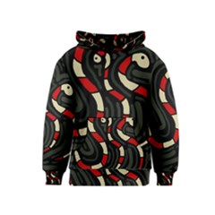 Red Snakes Kids  Pullover Hoodie by Valentinaart