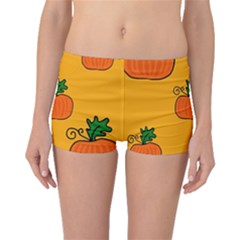 Thanksgiving Pumpkins Pattern Boyleg Bikini Bottoms by Valentinaart