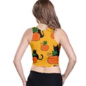 Halloween pumpkins and cats Racer Back Crop Top View2