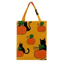 Halloween Pumpkins And Cats Classic Tote Bag by Valentinaart