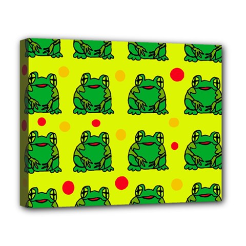 Green Frogs Deluxe Canvas 20  X 16  