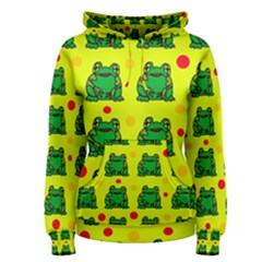 Green Frogs Women s Pullover Hoodie by Valentinaart