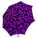 Purple and black abstract decor Hook Handle Umbrellas (Large) View2