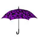 Purple and black abstract decor Hook Handle Umbrellas (Large) View3