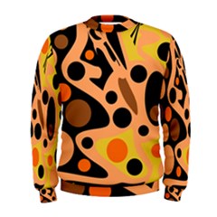 Orange Abstract Decor Men s Sweatshirt by Valentinaart