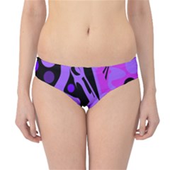 Purple Abstract Decor Hipster Bikini Bottoms by Valentinaart