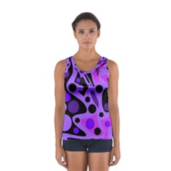 Purple Abstract Decor Women s Sport Tank Top 