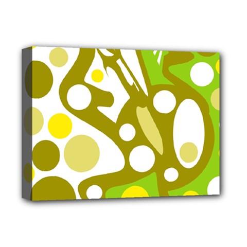 Green And Yellow Decor Deluxe Canvas 16  X 12   by Valentinaart