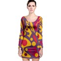 Colorful chaos Long Sleeve Bodycon Dress View1