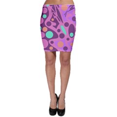 Purple And Green Decor Bodycon Skirt by Valentinaart