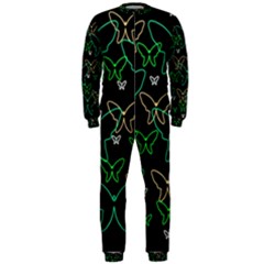 Green Butterflies Onepiece Jumpsuit (men)  by Valentinaart