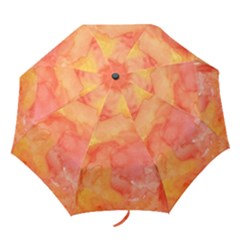 Watercolor Yellow Fall Autumn Real Paint Texture Artists Folding Umbrellas by CraftyLittleNodes