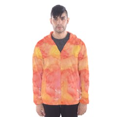 Watercolor Yellow Fall Autumn Real Paint Texture Artists Hooded Wind Breaker (men) by CraftyLittleNodes