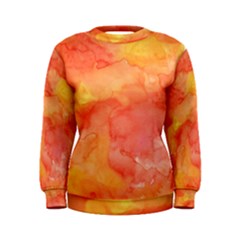 Watercolor Yellow Fall Autumn Real Paint Texture Artists Women s Sweatshirt by CraftyLittleNodes