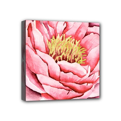 Large Flower Floral Pink Girly Graphic Mini Canvas 4  X 4 