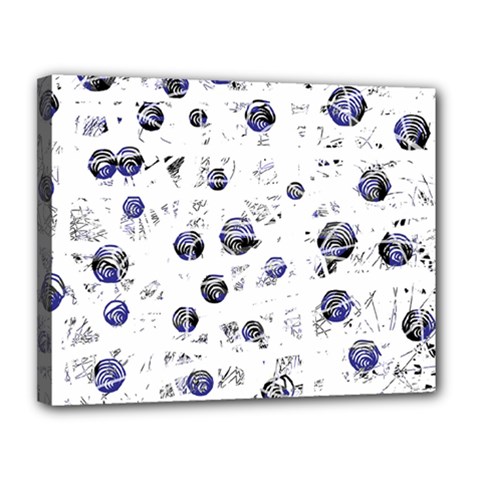 White And Deep Blue Soul Canvas 14  X 11  by Valentinaart