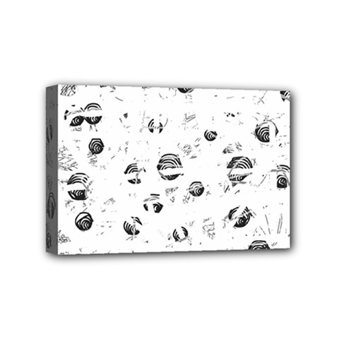 White And Gray Soul Mini Canvas 6  X 4  by Valentinaart