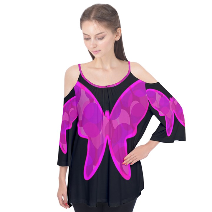 Purple butterfly Flutter Tees