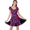 Purple neon butterfly Cap Sleeve Dresses View1