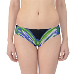 Green Neon Butterfly Hipster Bikini Bottoms by Valentinaart