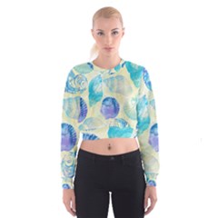 Seashells Women s Cropped Sweatshirt