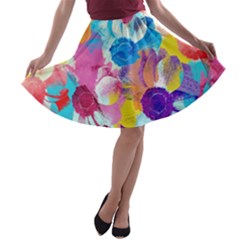 Anemones A-line Skater Skirt by DanaeStudio