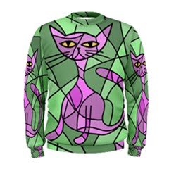 Artistic Cat - Purple Men s Sweatshirt by Valentinaart