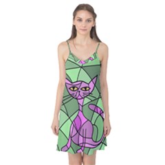 Artistic Cat - Purple Camis Nightgown by Valentinaart