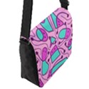 Playful abstract art - pink Flap Messenger Bag (S) View2