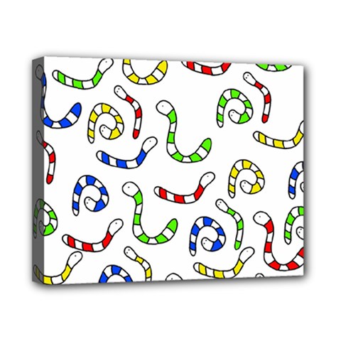 Colorful worms  Canvas 10  x 8 