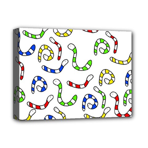 Colorful worms  Deluxe Canvas 16  x 12  