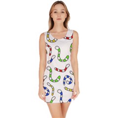 Colorful worms  Sleeveless Bodycon Dress