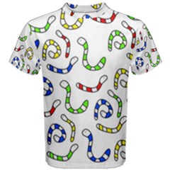 Colorful worms  Men s Cotton Tee