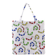 Colorful worms  Grocery Tote Bag