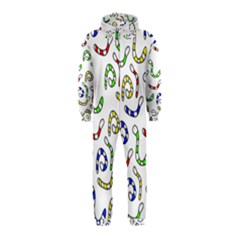 Colorful worms  Hooded Jumpsuit (Kids)