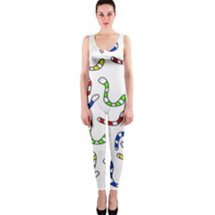 Colorful worms  OnePiece Catsuit