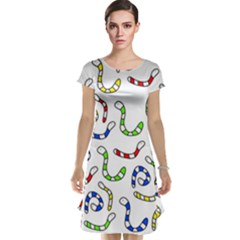 Colorful worms  Cap Sleeve Nightdress