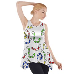 Colorful worms  Side Drop Tank Tunic