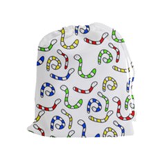 Colorful worms  Drawstring Pouches (Extra Large)