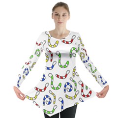 Colorful worms  Long Sleeve Tunic 