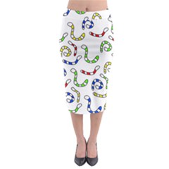 Colorful worms  Midi Pencil Skirt