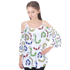 Colorful worms  Flutter Tees