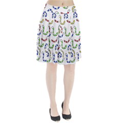 Colorful worms  Pleated Skirt