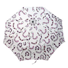 Purple Worms Folding Umbrellas by Valentinaart